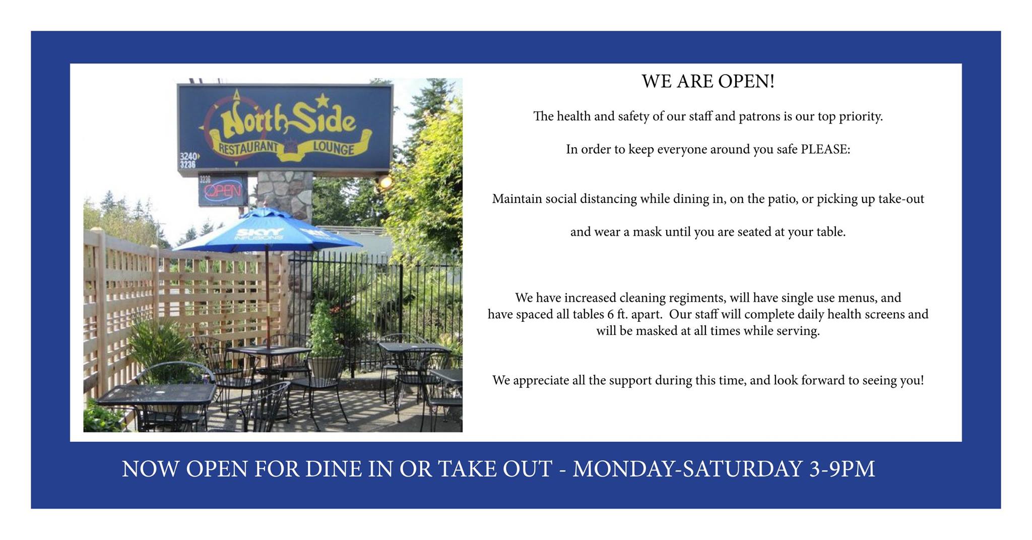 Northside Restaurant & Lounge 3236 Northwest Ave, Bellingham