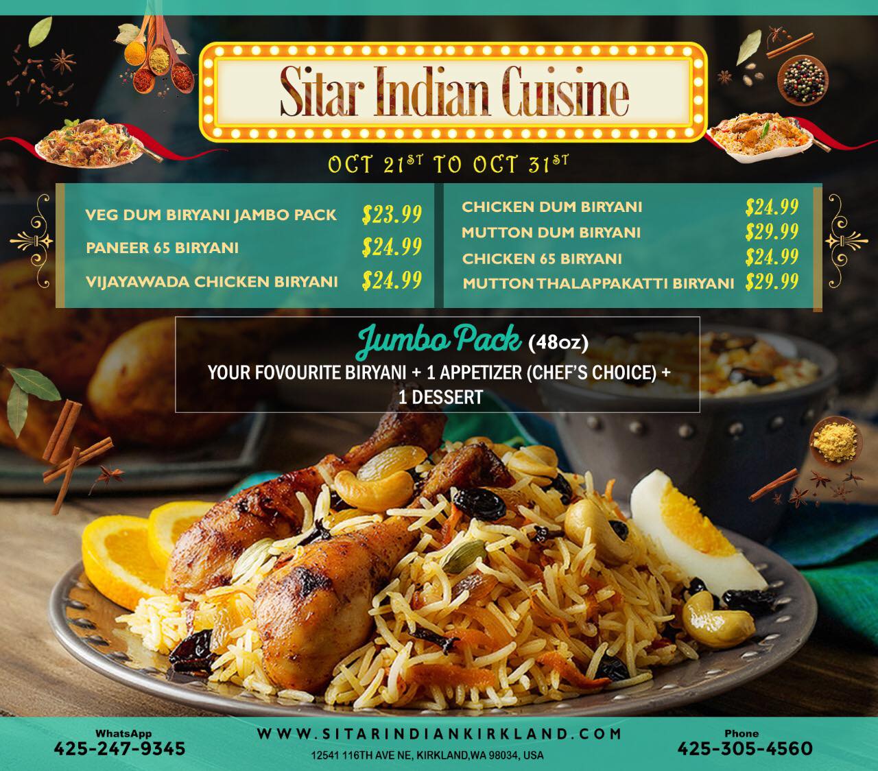 Sitar Indian Cuisine 12541 116th Ave NE, Kirkland