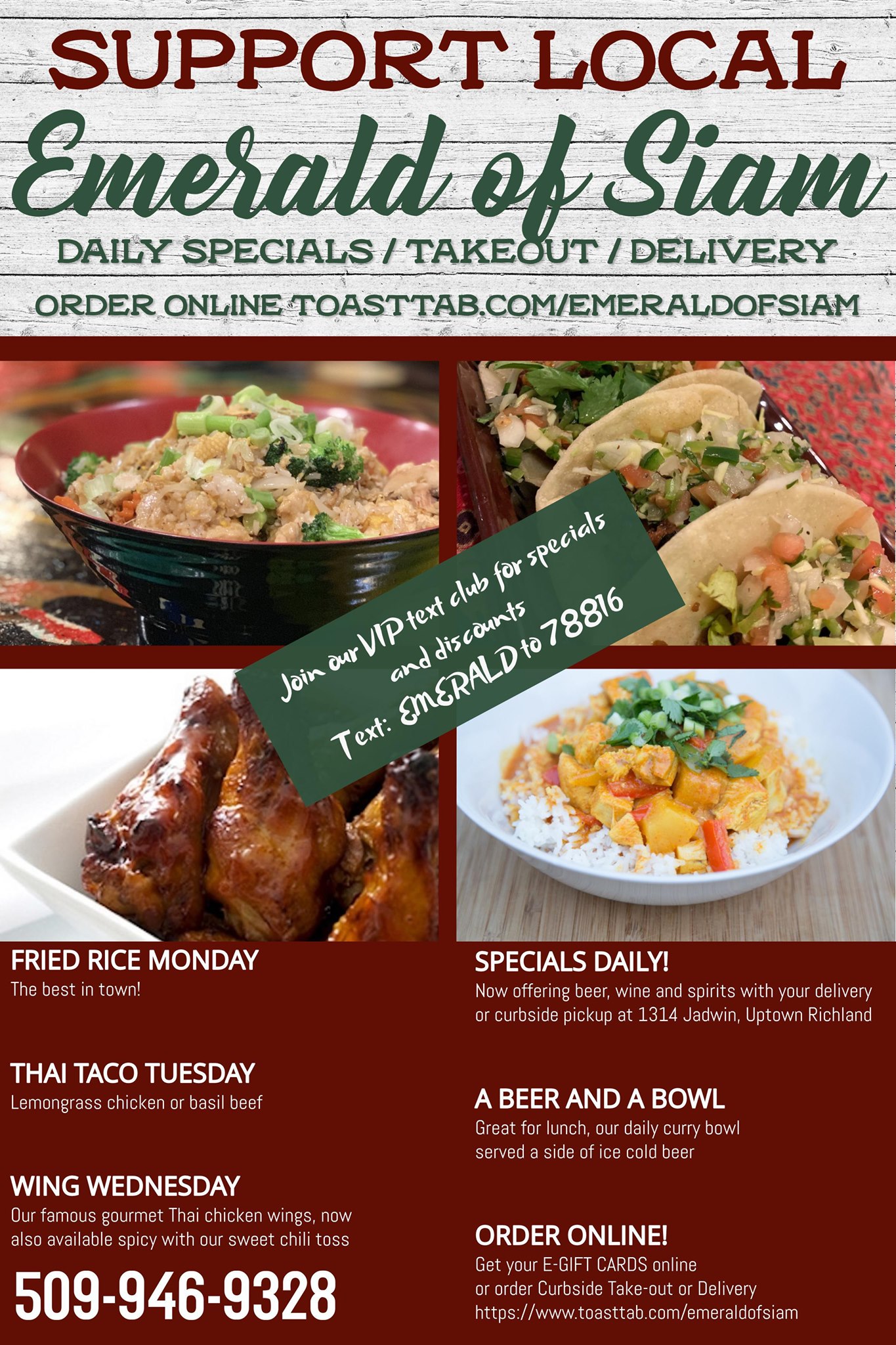 The Emerald of Siam Thai Restaurant and Lounge 1314 Jadwin Ave, Richland