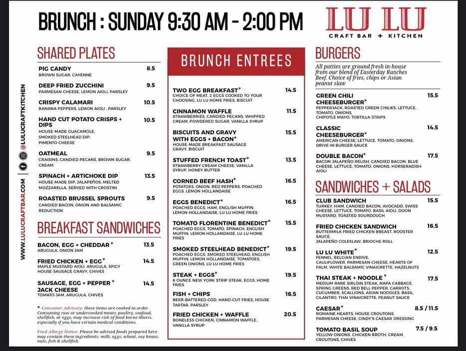 LU LU Craft Bar + Kitchen 606 Columbia Point Dr, Richland