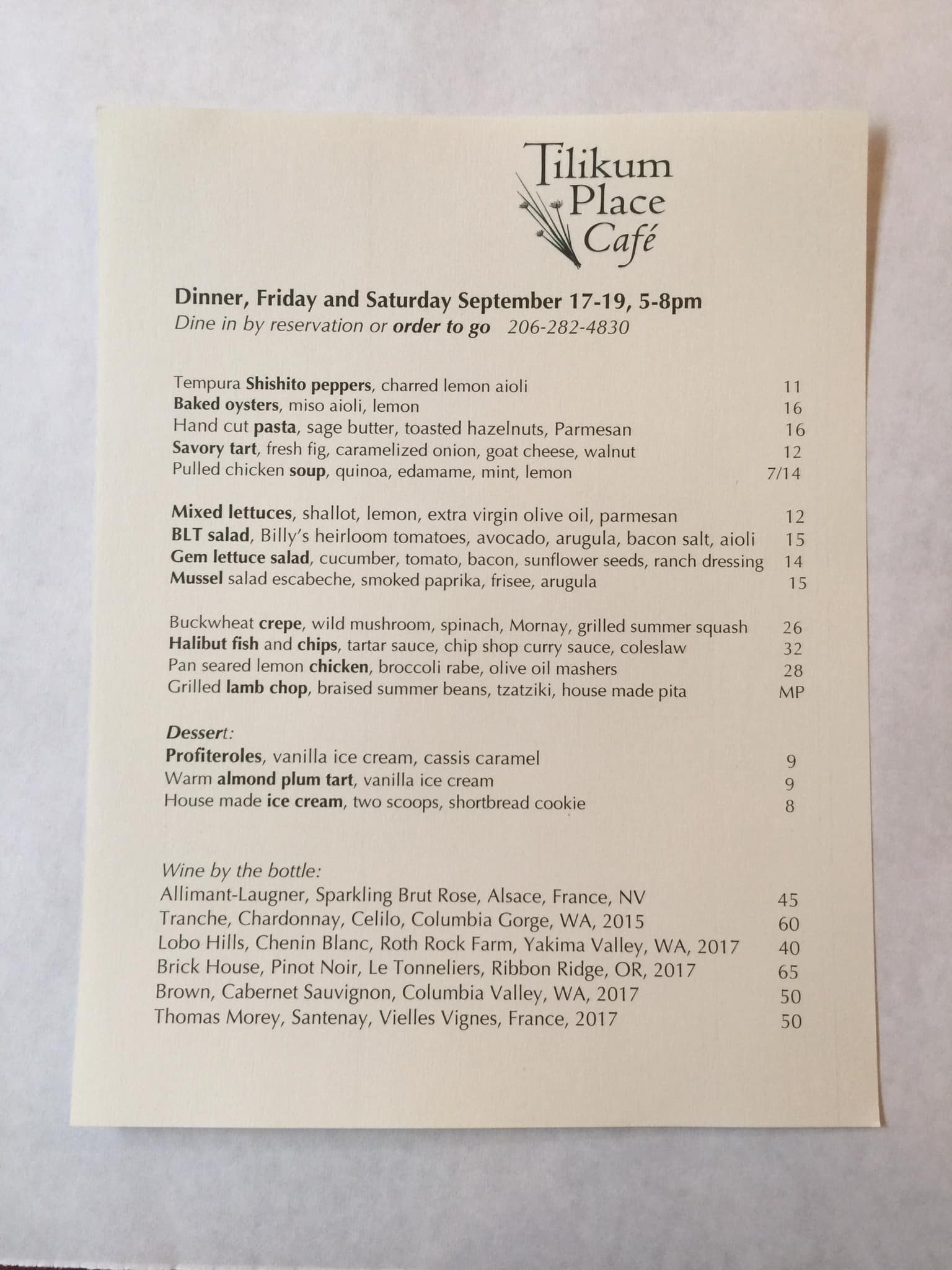 Tilikum Place Cafe 407 Cedar St, Seattle