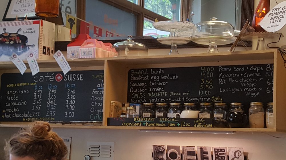 Café Suisse Menu