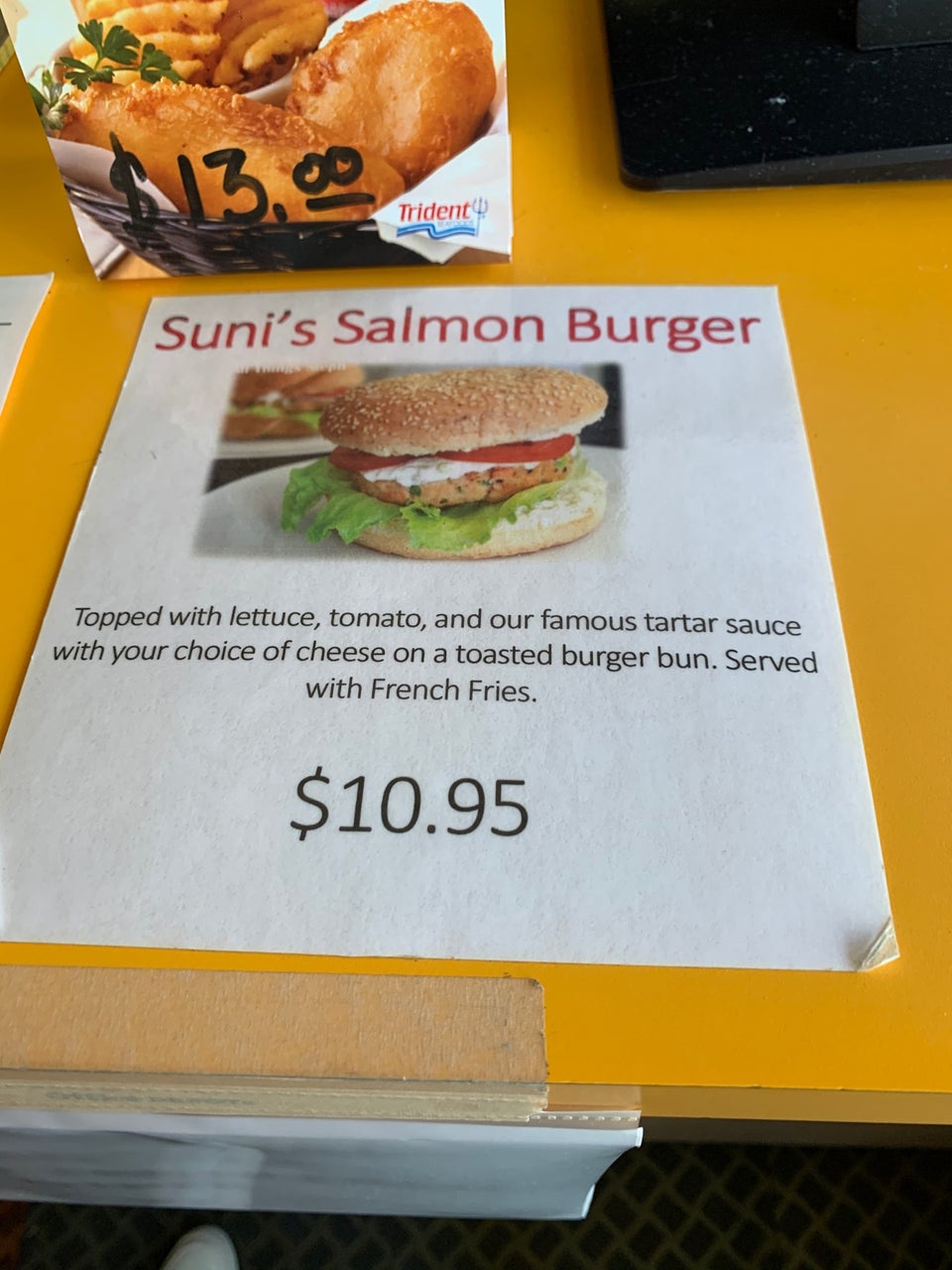 Suni's Pizza & Burgers Menu