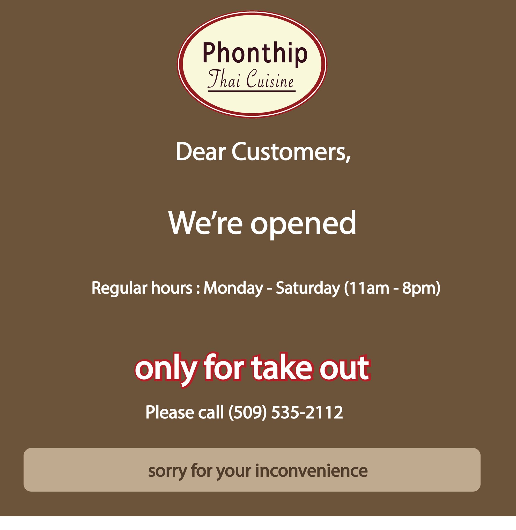 Phonthip Thai Cuisine 2526 E 29th Ave, Spokane