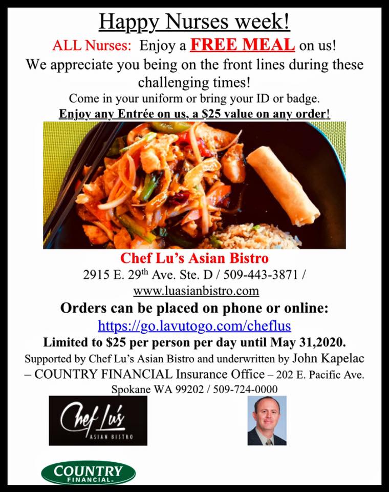 Chef Lu's Asian Bistro 2915 E 29th Ave Suite D, Spokane
