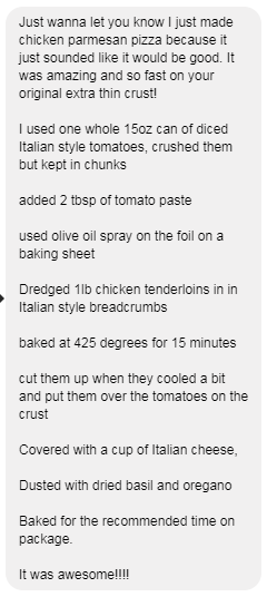 Quaker Bakery Brands Inc Menu