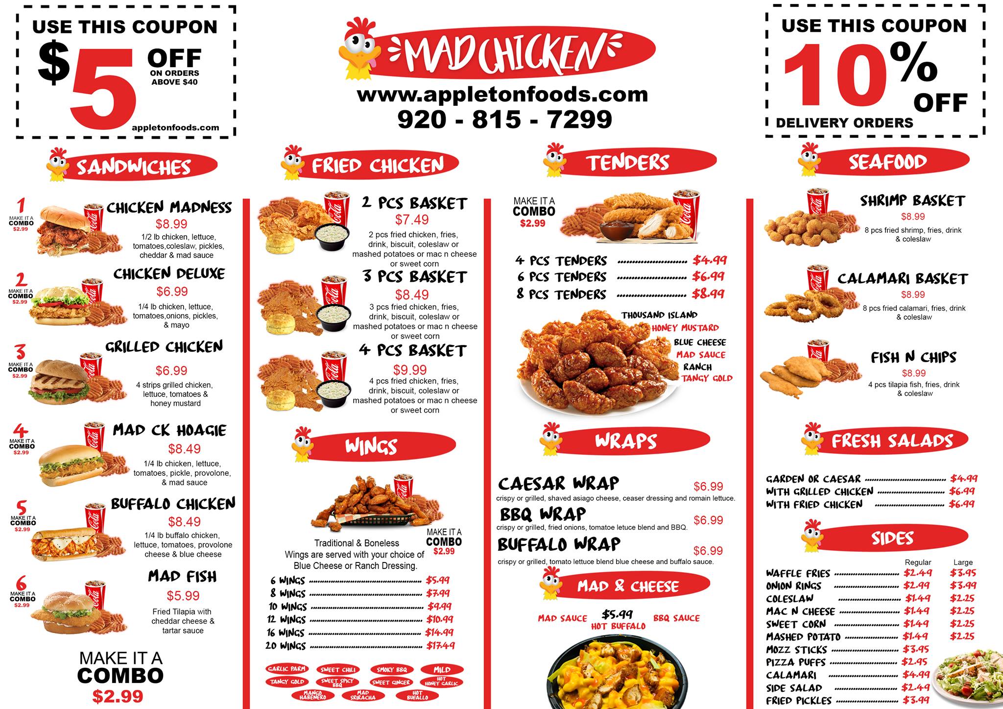 Mad Chicken 4301 W Wisconsin Ave, Appleton