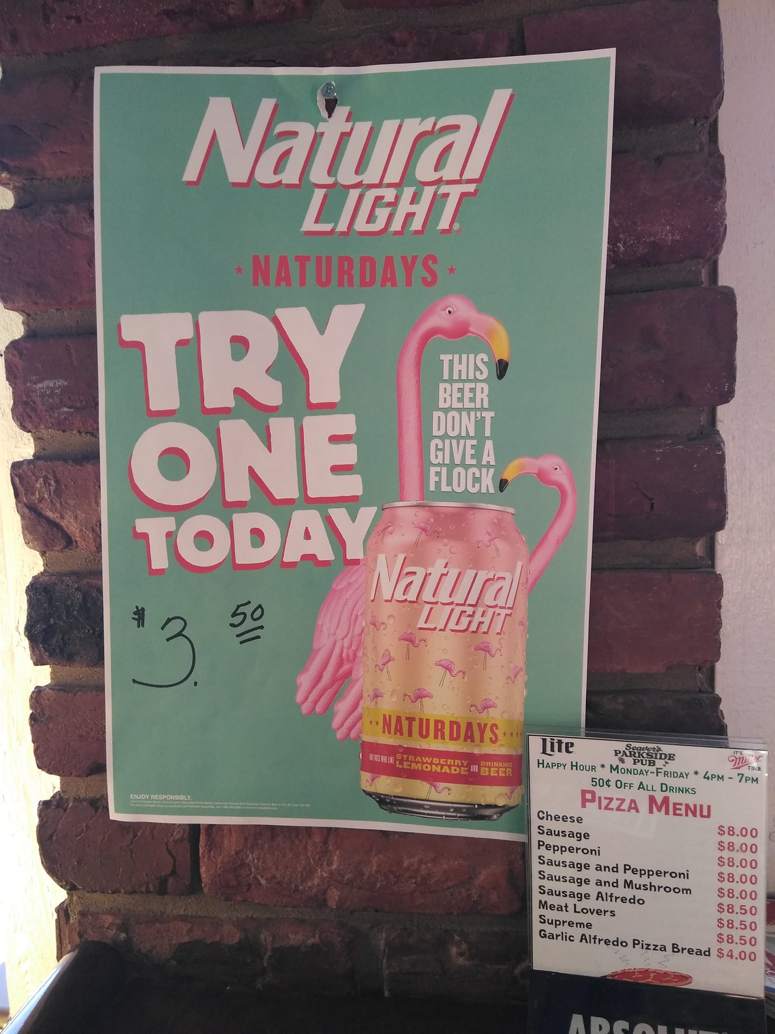 Pete's Parkside Pub Menu