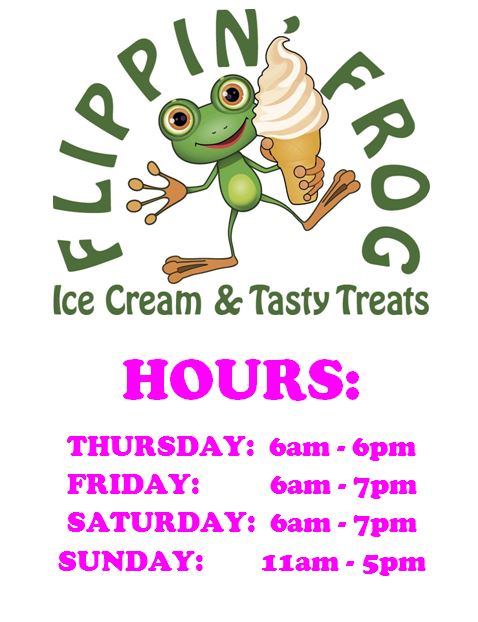Flippin' Frog Ice Cream & Tasty Treats Menu