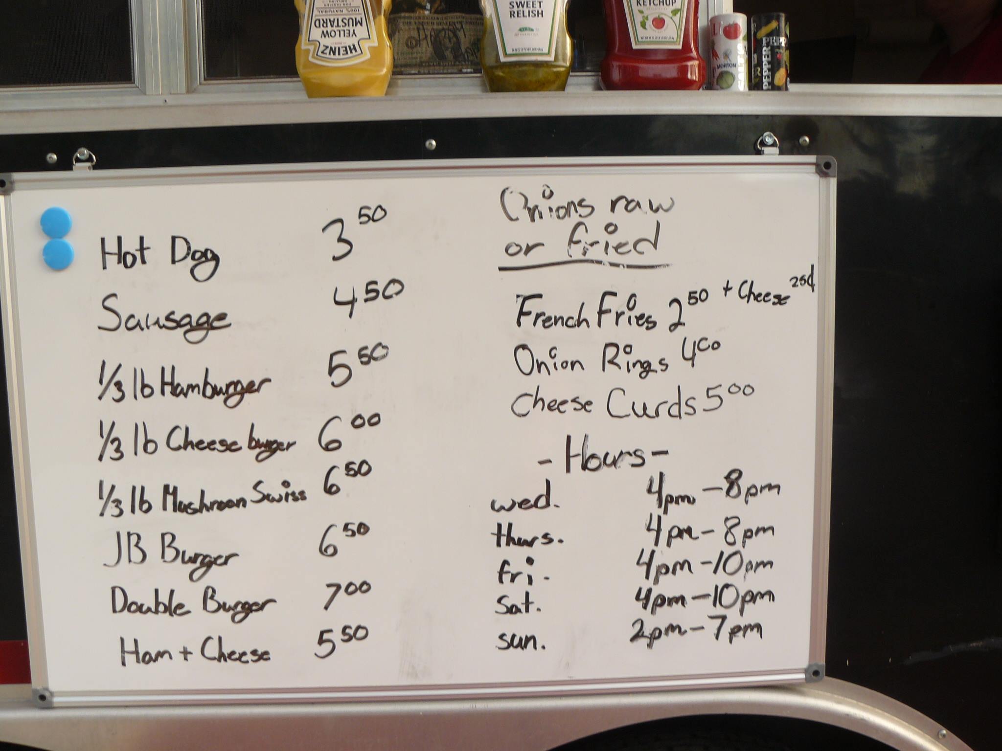 The Rock, LLC Menu
