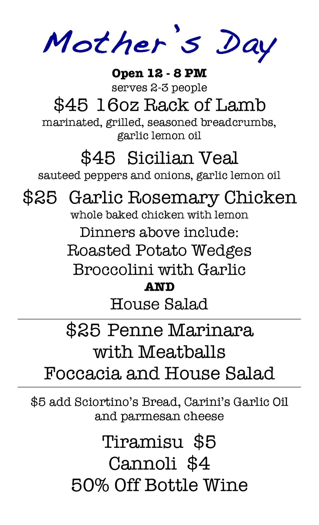 Carini's Southern Italian Restaurant 3468 N Oakland Ave, Milwaukee