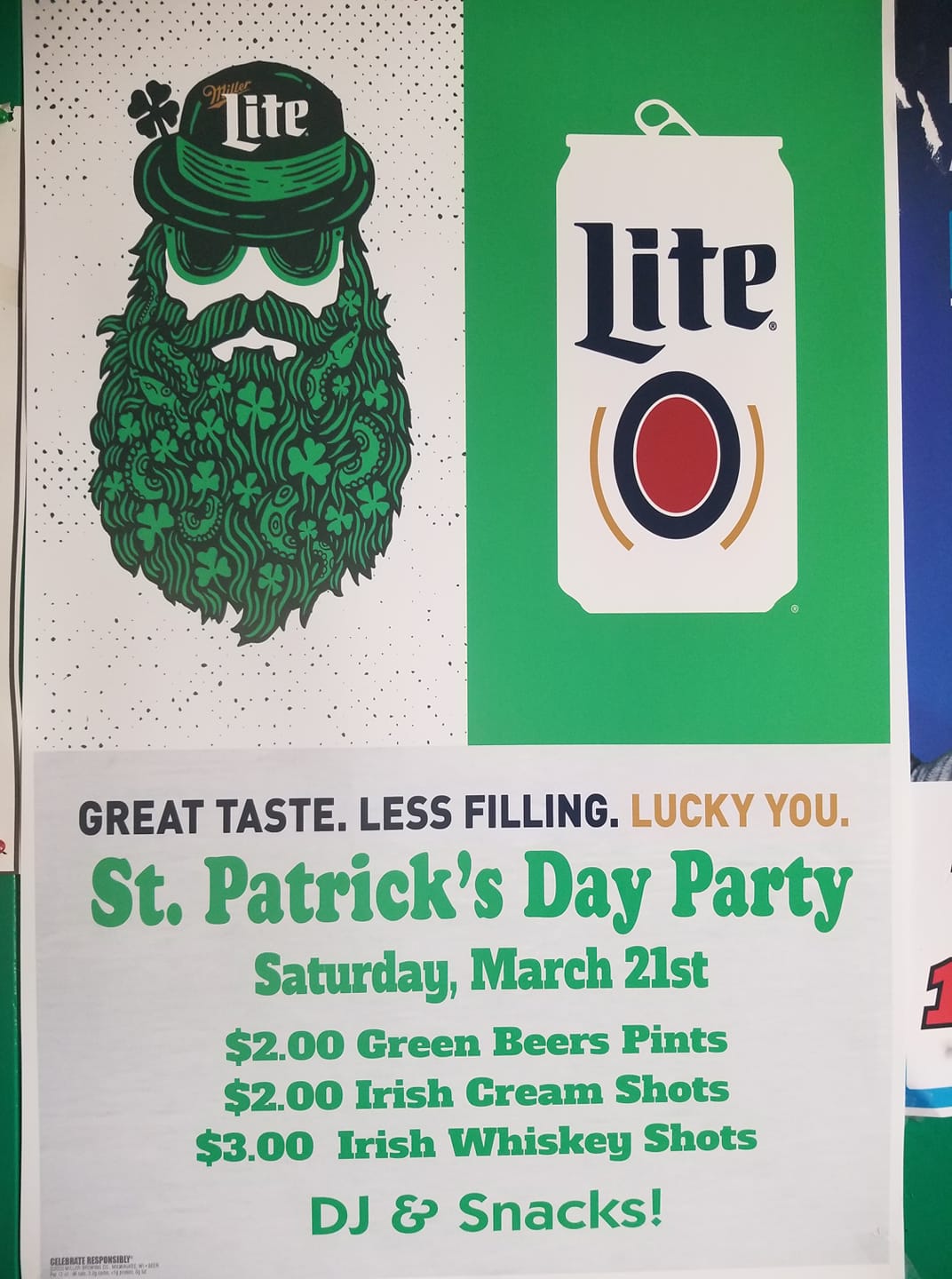 Gene's Unicorn II Menu