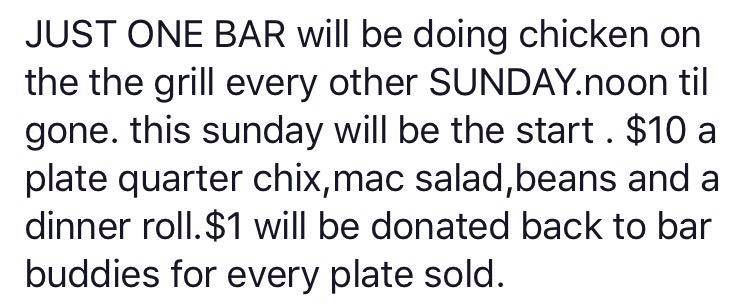 Just One Pub & Grill Menu