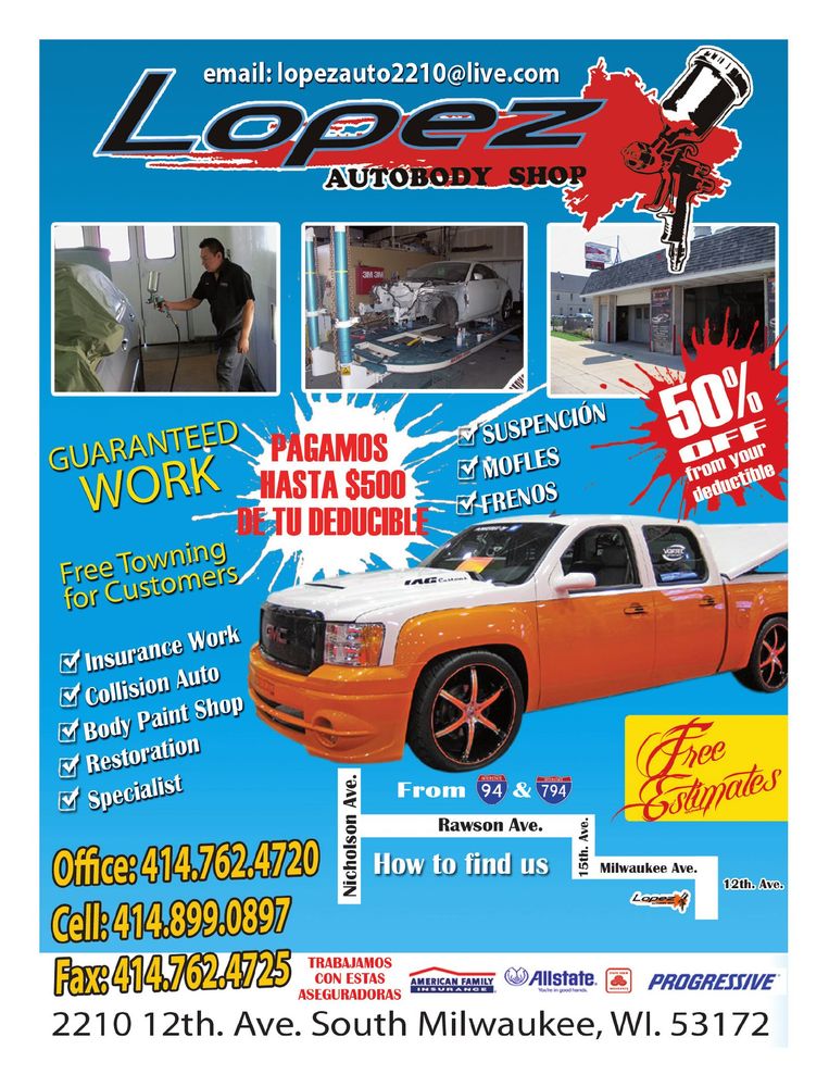 lopez auto body llc 2210 12th Ave, South Milwaukee