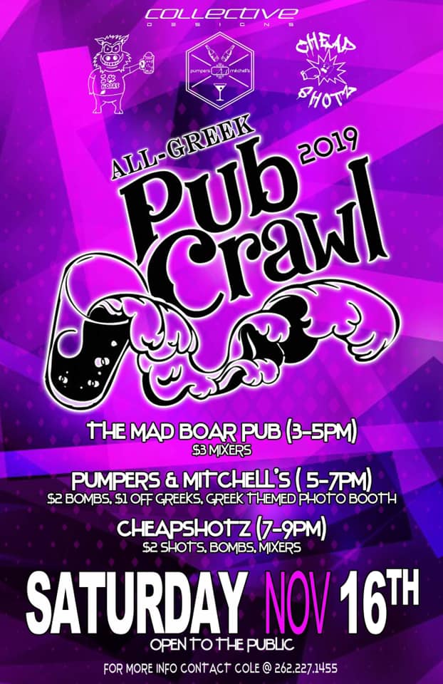 Pumpers and Mitchells Menu