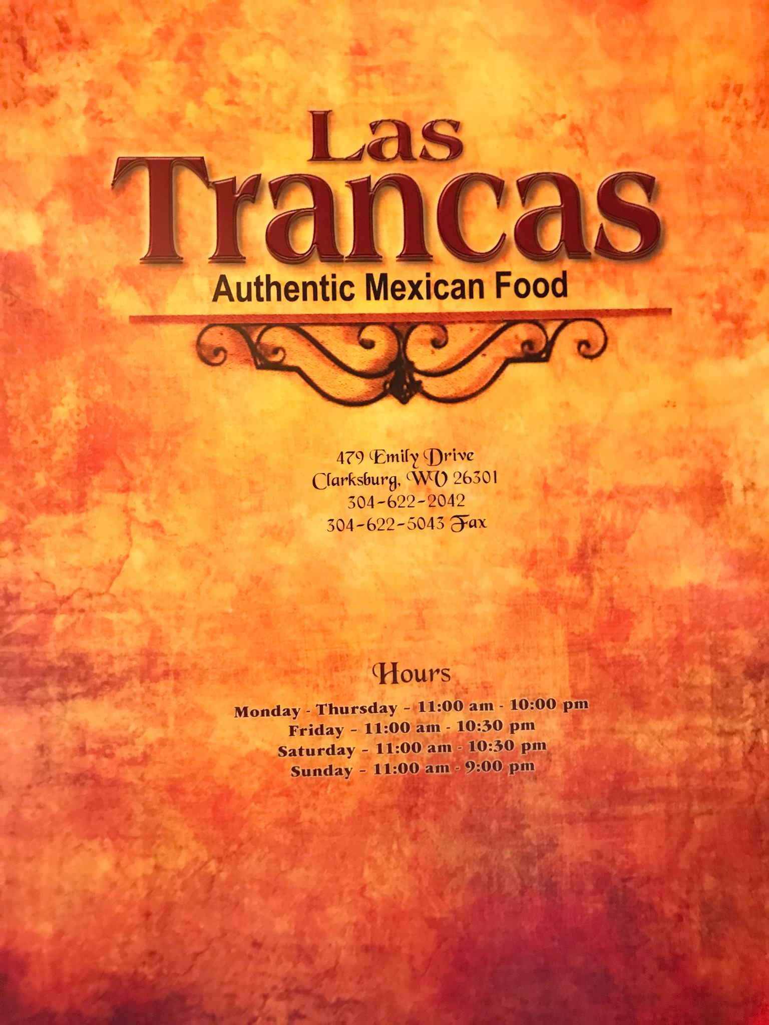 Las Trancas Mexican Cuisine Clarksburg Menu Prices Restaurant Reviews Tripadvisor