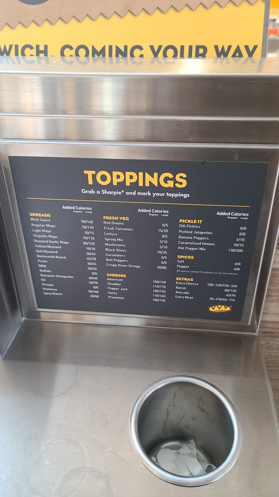 Which Wich Superior Sandwiches Menu