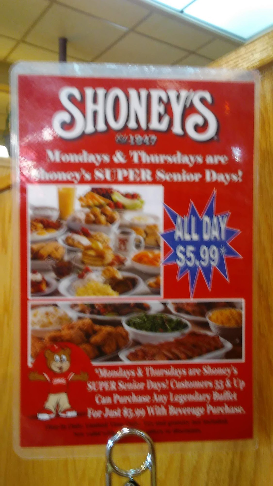 Shoney's Menu