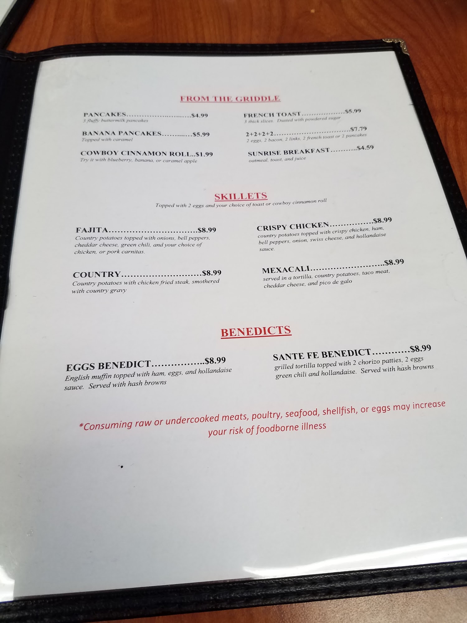 Cafe 307 Menu